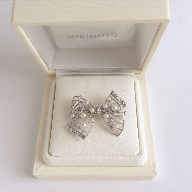 MIKIMOTO - ミキモト 現行品 ミュージック リボン ブローチ アコヤ真珠の通販 by myu's shop｜ミキモトならラクマ