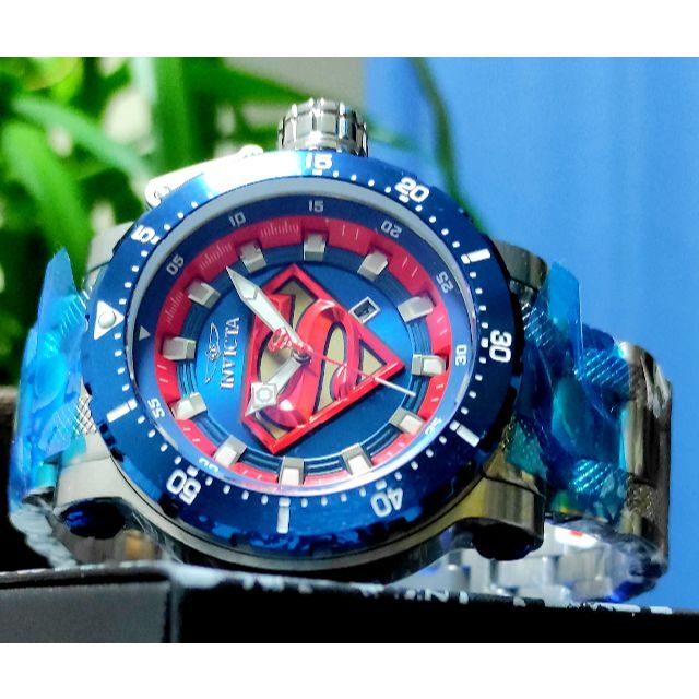 $1295 インビクタ 高級腕時計 スーパーマン ブルー×シルバー ラスト１