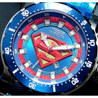 $1295 インビクタ 高級腕時計 スーパーマン ブルー×シルバー ラスト１