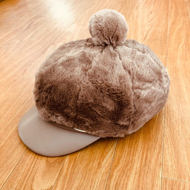 モコモコキャスケット 暖か帽子 (ブラウン) レディースの帽子(キャスケット)の商品写真