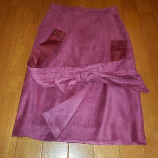 アプワイザーリッシェ　スエード　スウェード　スカート　ピンク　紫　プラステ