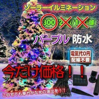 ★今だけ価格★クリスマスイルミネーション☆300玉☆新品未☆パープル、紫色☆(蛍光灯/電球)