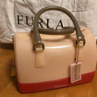 フルラ(Furla)のFURLA CANDY BAG  MVL ハンドバッグ　バイカラー　ピンク(ハンドバッグ)