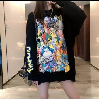 ポケモン(ポケモン)の[匿名配送]ポケモン トレーナーXLサイズ 総柄 ユニセックス 2枚入り(Tシャツ/カットソー(七分/長袖))