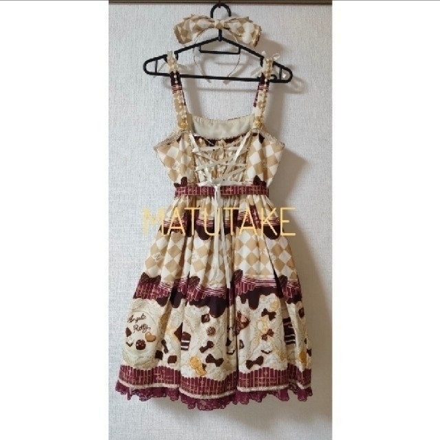 Angelic Pretty(アンジェリックプリティー)のAngelicPretty AntiqueChocolatrie セット レディースのワンピース(ひざ丈ワンピース)の商品写真