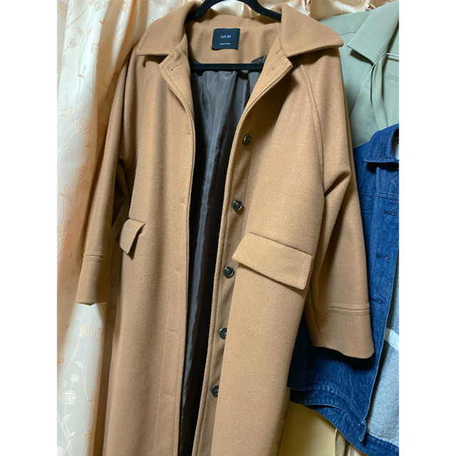 dholic(ディーホリック)のラグランスリーブボクシーロングコート レディースのジャケット/アウター(ロングコート)の商品写真