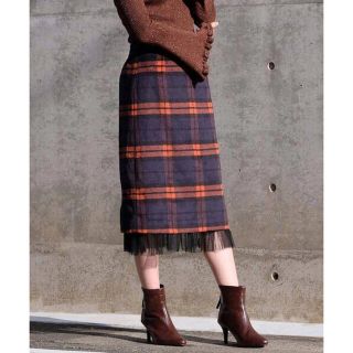 ザラ(ZARA)の週末値下！送料込♡美品♡ANDJ♡チェックスカート(ロングスカート)