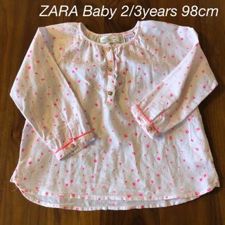 ザラキッズ(ZARA KIDS)のZARA baby 花柄シャツ　2/3years 98cm(ブラウス)