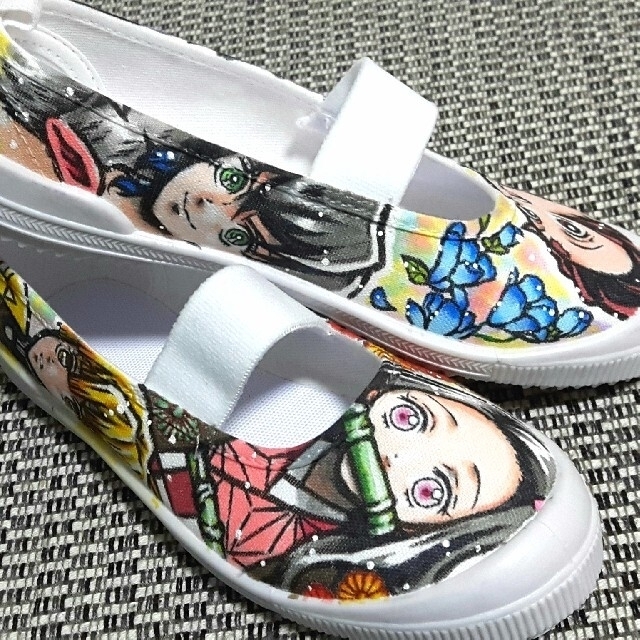みゆ様専用 手描きバレーシューズ ペイント上履き デコ上靴