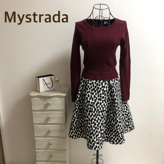 Mystrada(マイストラーダ)の専用★Mystrada★マイストラーダ★モノトーンアニマルドッキングワンピース レディースのワンピース(ひざ丈ワンピース)の商品写真