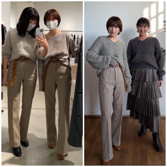 珍しい Lee×CLANE PANTSベージュ1 CUT BOOTS STA-PREST カジュアル