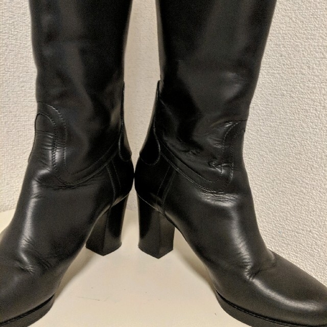 Jil Sander(ジルサンダー)の【JIL SANDER】23.5cm ロングブーツ ブラック 美品 レディースの靴/シューズ(ブーツ)の商品写真