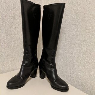 ジルサンダー(Jil Sander)の【JIL SANDER】23.5cm ロングブーツ ブラック 美品(ブーツ)