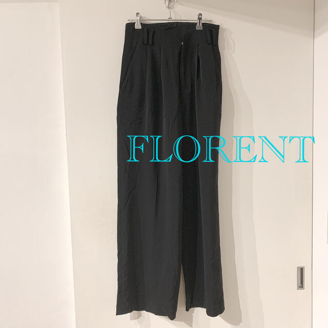 FLORENT(フローレント)の【お得】FLORENT ブラック ストレート パンツ レディースのパンツ(バギーパンツ)の商品写真