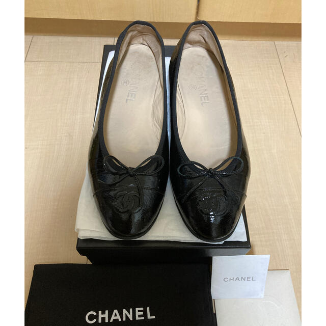 CHANEL(シャネル)のお値下げ★CHANELシャネル★バレエフラットシューズ　ブラック レディースの靴/シューズ(バレエシューズ)の商品写真