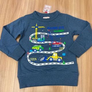 マザウェイズ(motherways)の新品タグ付き110長袖トレーナースウェット　マザウェイズ車柄.31(Tシャツ/カットソー)