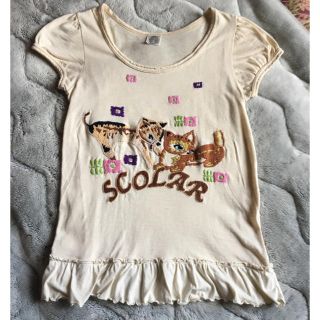 スカラー(ScoLar)のScoLar 裾フリル刺繍T(Tシャツ(半袖/袖なし))