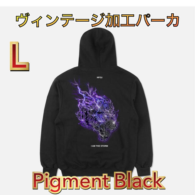 darcsport I AM THE STORM PIGMENT BLACKパーカー