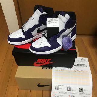 ナイキ(NIKE)のNIKE AIR JORDAN1 コートパープル US8.5 26.5cm(スニーカー)