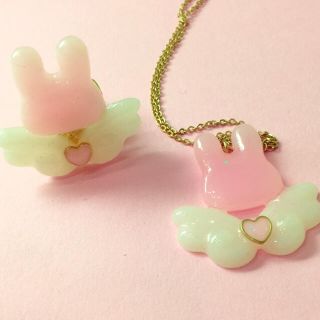 pink usagi セット(リング)