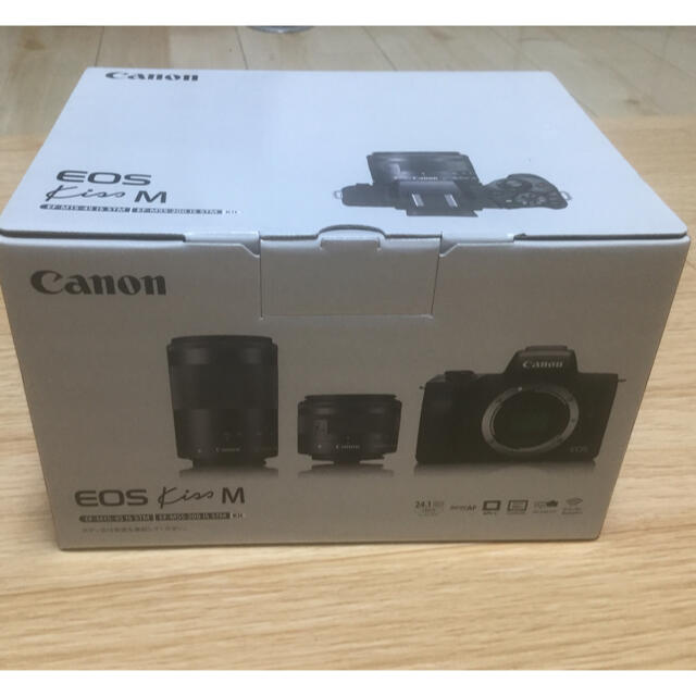 Canon - EOS Kiss M ダブルズームキット ブラック　(新品、未使用)