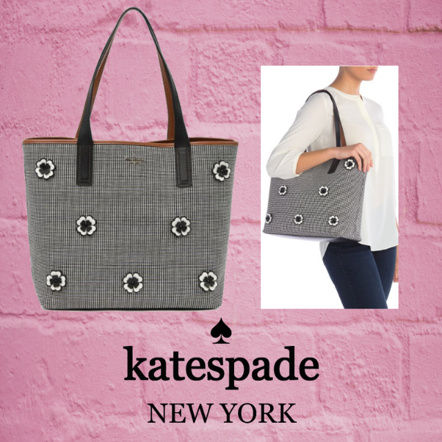 kate spade NEW YORK - ★SALE☆【kate spade】アッシュフラワーアップリケトートバック
