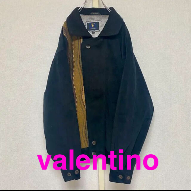 VALENTINO(ヴァレンティノ)のvintageCalro Valentino 3Dニット　スエード調ジャケット メンズのジャケット/アウター(ブルゾン)の商品写真