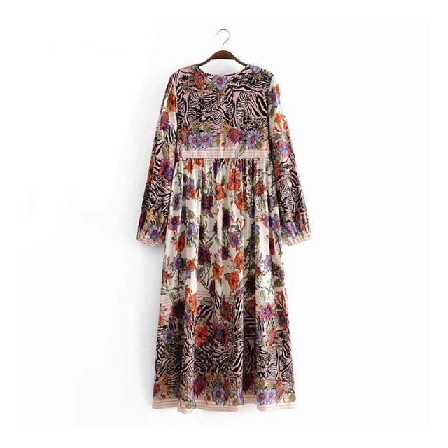 Zara 秋新作 2784 レトロ エスニック ボヘミアン 花柄 ワンピースの通販 By 正規 海外select Shop Duality ザラならラクマ