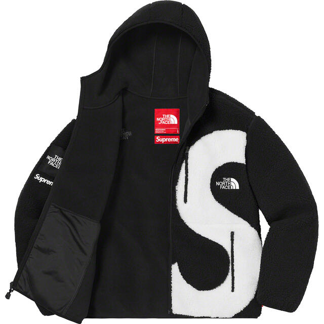 Supreme S Logo Hooded Fleece Jacket LBlackSIZE