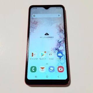 ギャラクシー(Galaxy)の新品同様 au Galaxy A20 SCV46　Red　SIMロック解除済(スマートフォン本体)