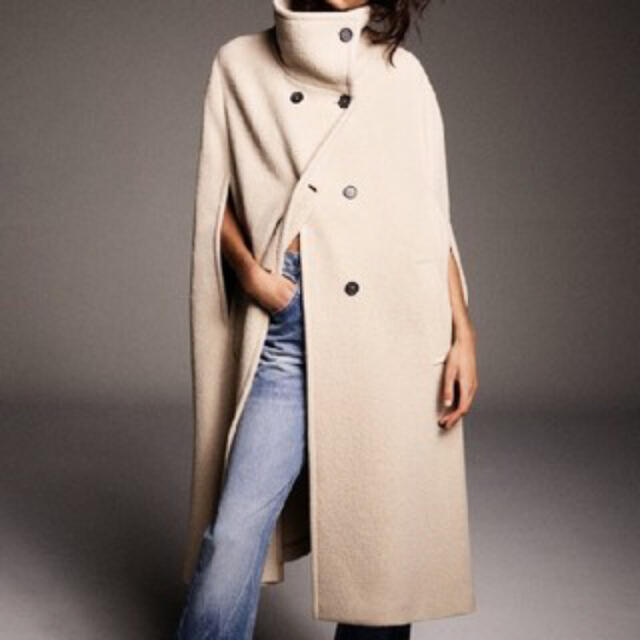 ZARA ザラ LIMITED EDITIONケープ ケープコート 限定割引 タグ付き ザラ ZARA ウール ニット ポンチョ アウター ジャケット