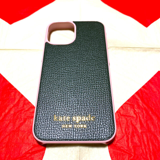 Kate Spade iPhone ケース♠️１２mini ♠️マゼンタピンク・ラメ