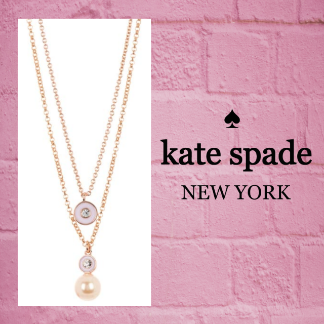 ★SALE☆【kate spade】ダブルペンダントレイヤードネックレス