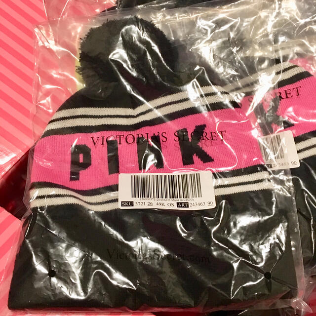 Victoria's Secret(ヴィクトリアズシークレット)のPINK♡ニット帽♡ピンク レディースの帽子(ニット帽/ビーニー)の商品写真