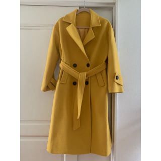 ザラ(ZARA)のyellowロングトレンチコート(トレンチコート)