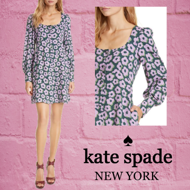 kate spade NEW YORK - ★SALE☆【kate spade】フレアフローラル長袖ミニドレス