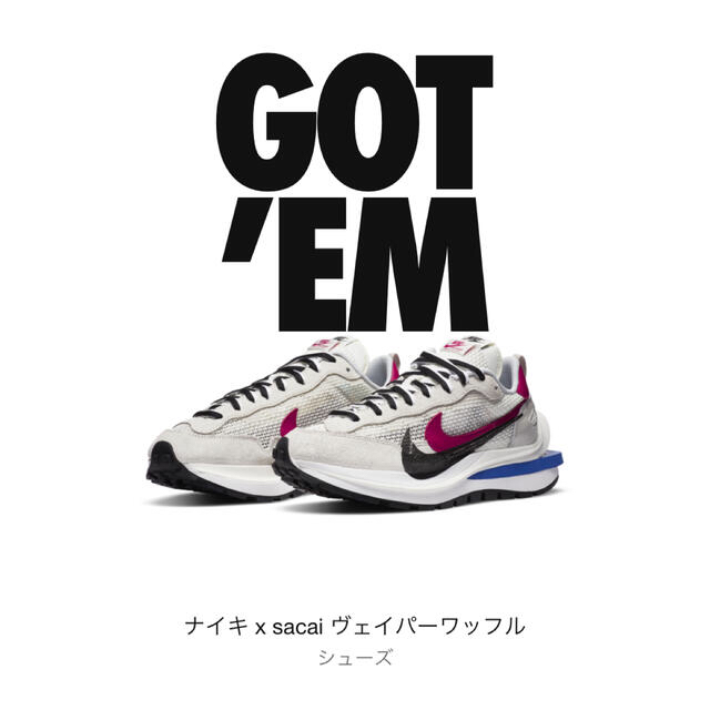 新品‼️SNKRS当選‼️Nike sacai ヴェイパーワッフル 27.5