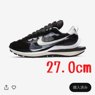 ナイキ(NIKE)のNIKE sacai ヴェイパーワッフル　Black and White(スニーカー)