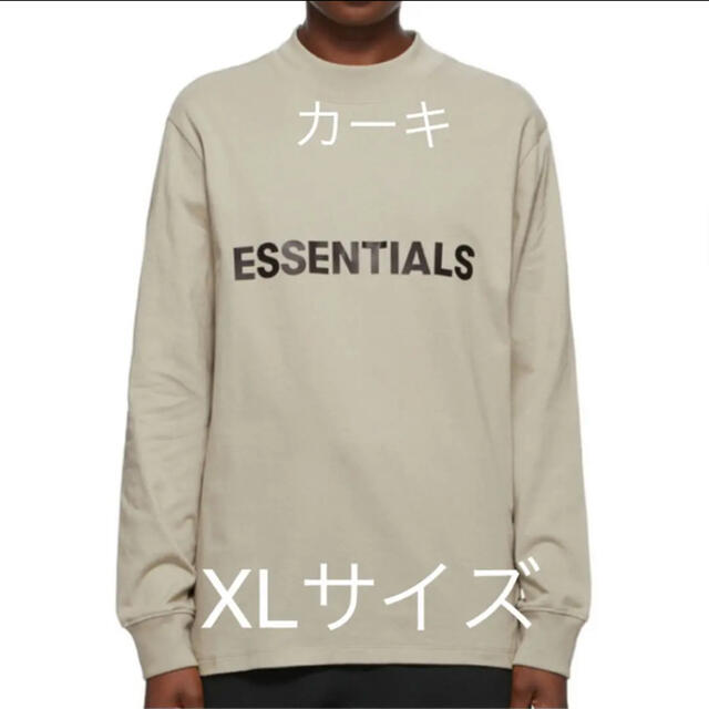 essentials  カーキ　ロングスリーブ　XLトップス