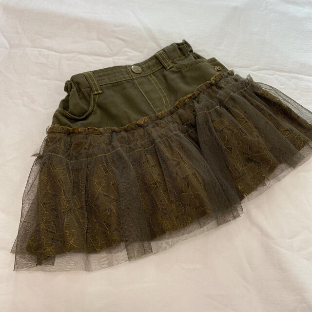 ANNA SUI mini(アナスイミニ)のアナスイミニ　チュール付きスカート キッズ/ベビー/マタニティのキッズ服女の子用(90cm~)(スカート)の商品写真