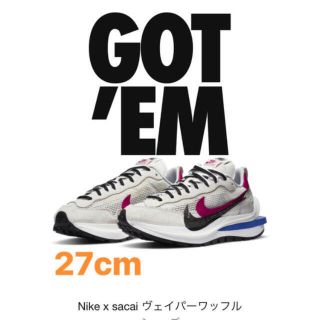 ナイキ(NIKE)の【SNKRS購入】nike sacai vapor waffle 27(スニーカー)