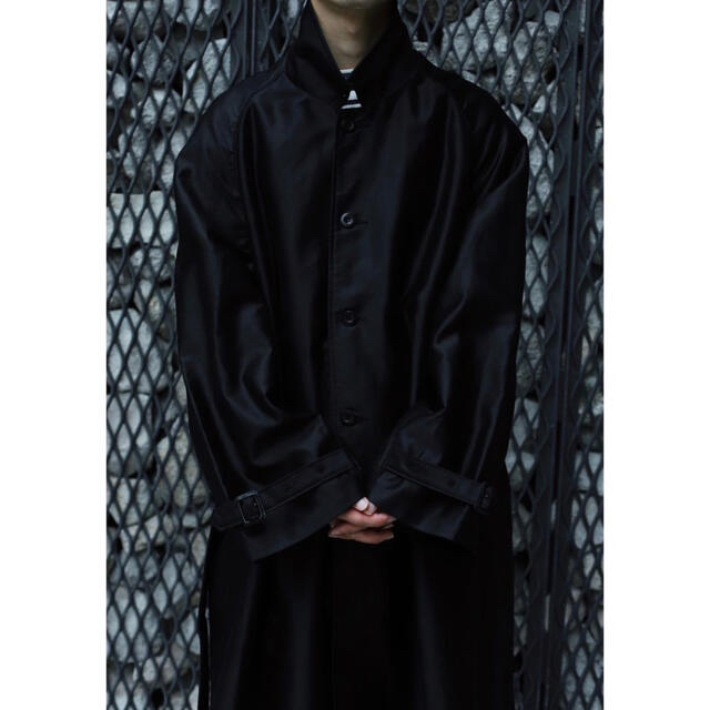 COMOLI(コモリ)のoutil レショップ lechoppe ブラック モールスキン コート メンズのジャケット/アウター(ステンカラーコート)の商品写真
