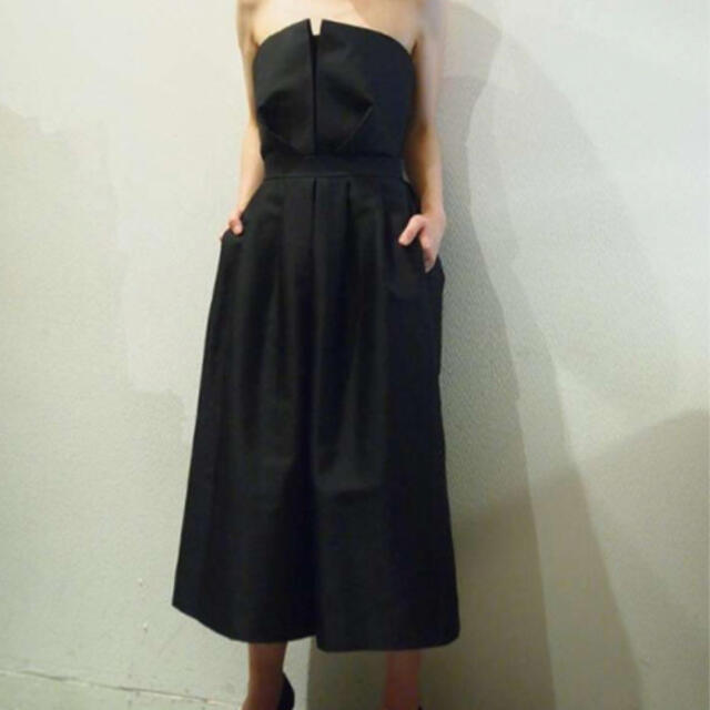 LagunaMoon(ラグナムーン)のラグナムーン ガウチョドレス ブラックS レディースのフォーマル/ドレス(ミディアムドレス)の商品写真
