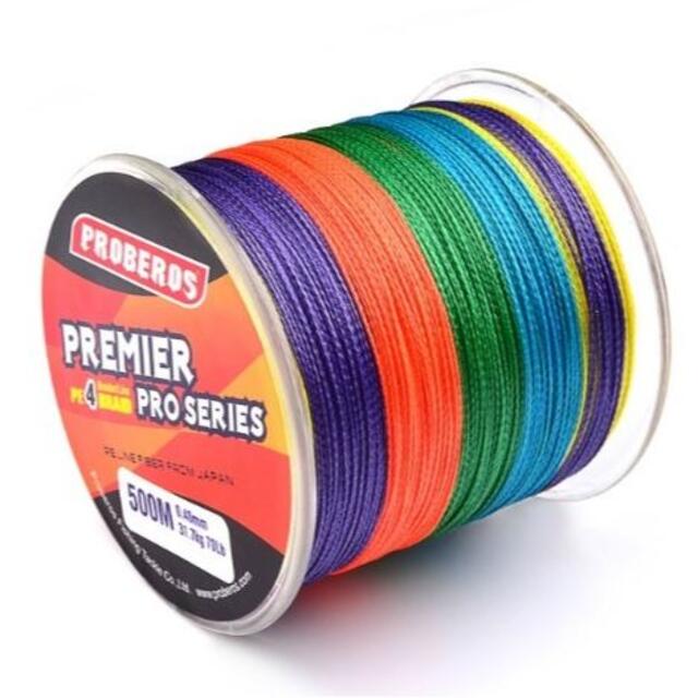 PEライン 高強度 PRO 8号 60lb・500m巻き 5色 カラー 釣り糸 スポーツ/アウトドアのフィッシング(釣り糸/ライン)の商品写真