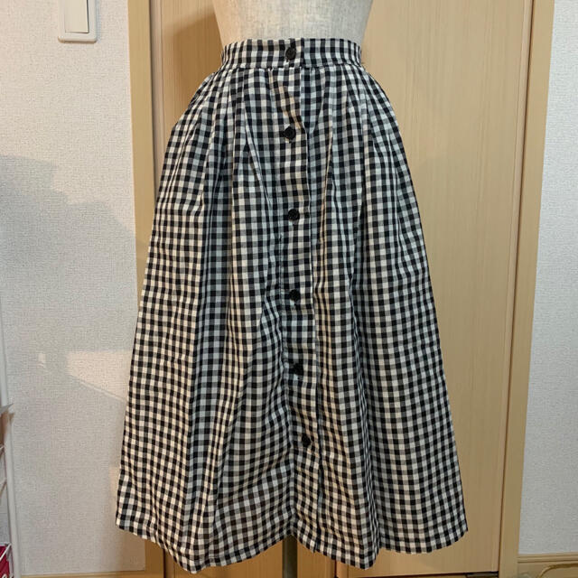 GU(ジーユー)のギンガムチェック スカート レディースのスカート(ロングスカート)の商品写真