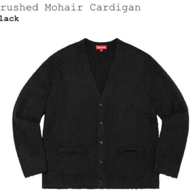 supreme brushed mohair cardigan 黒　S