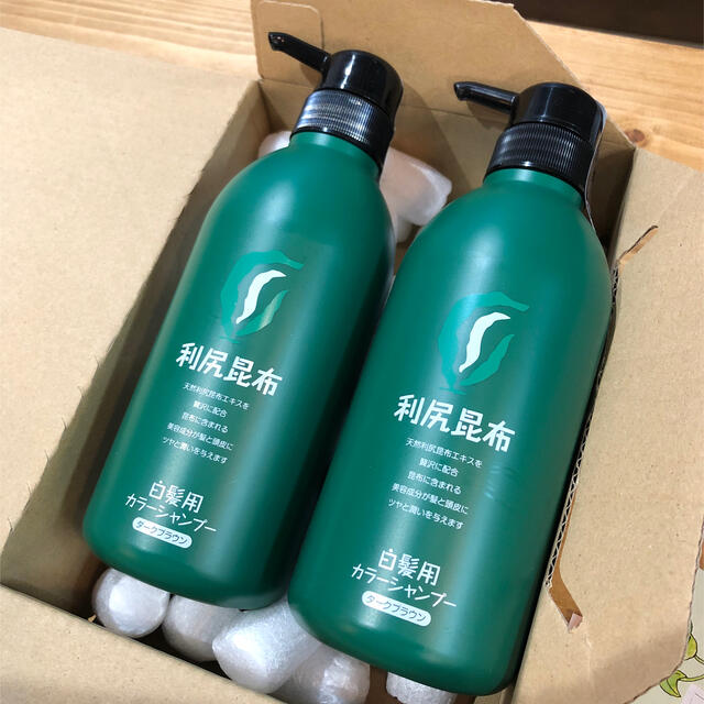 [白髪用]利尻カラーシャンプー　＜ダークブラウン> 500ml 2本セット