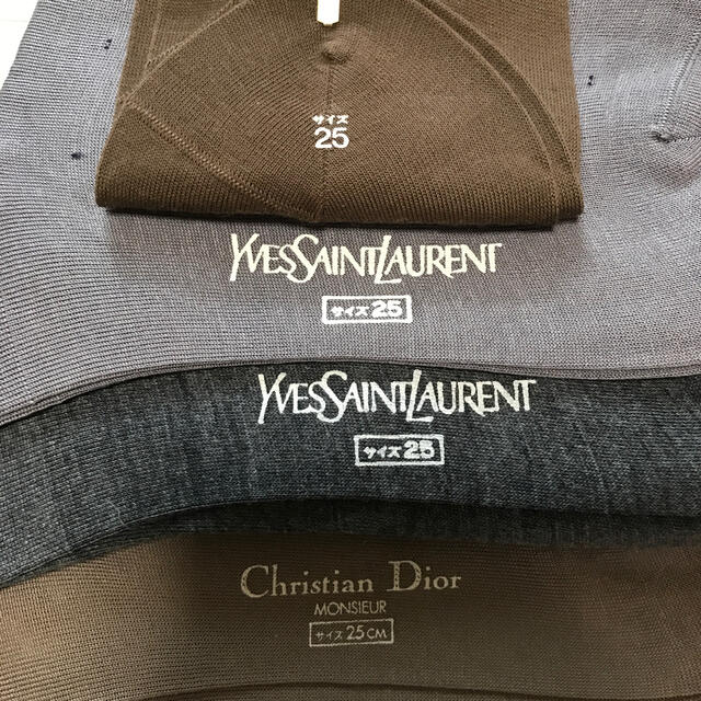 Christian Dior(クリスチャンディオール)の新品未使用 メンズ 靴下 4足 セット サイズ25 メンズのレッグウェア(ソックス)の商品写真