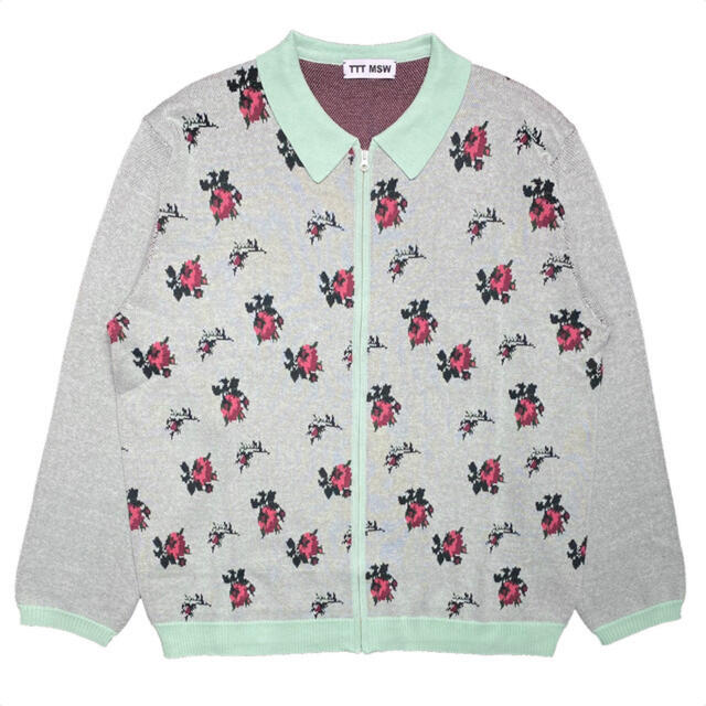 トップスTTT_MSW 20AW flower knit polo Mint