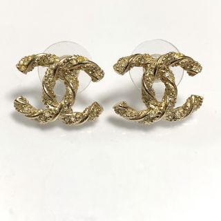CHANEL - CHANEL シャネル ピアス ゴールドピアス イヤリングの